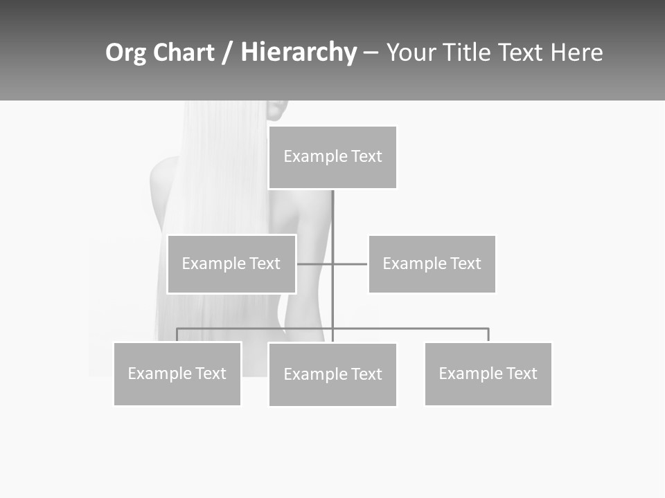 A Woman With Long Hair Is Shown In Black And White PowerPoint Template