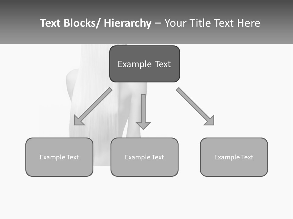 A Woman With Long Hair Is Shown In Black And White PowerPoint Template