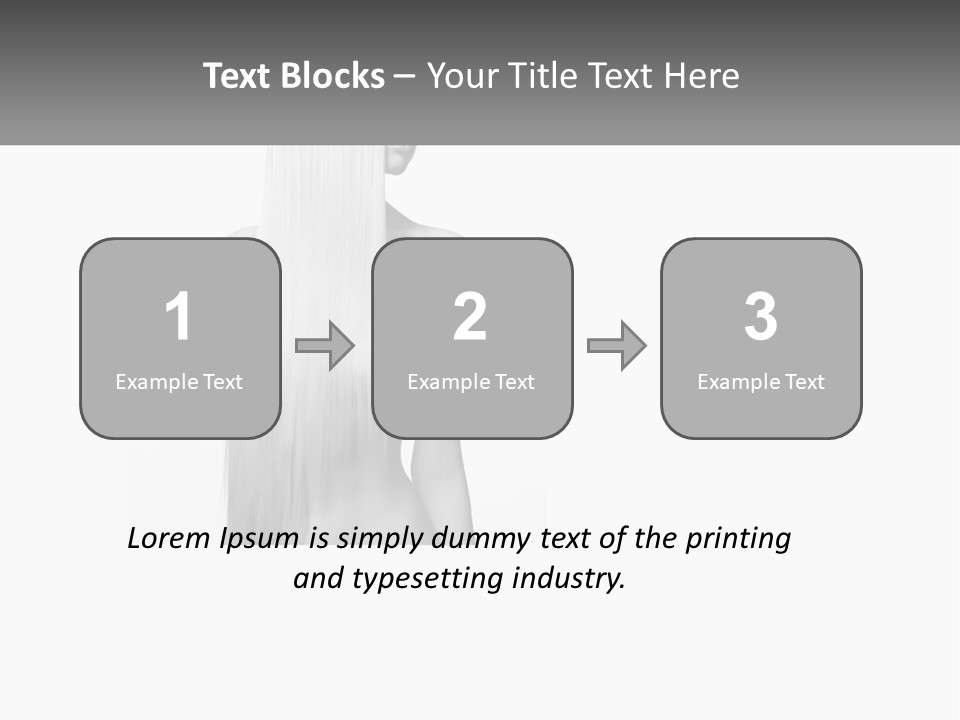 A Woman With Long Hair Is Shown In Black And White PowerPoint Template