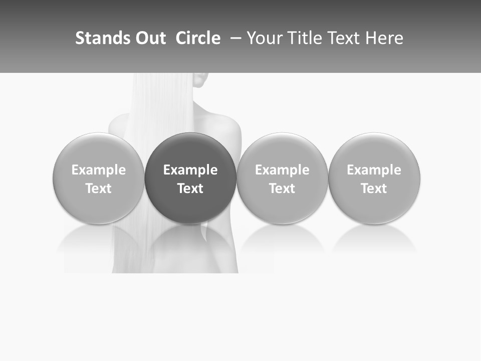 A Woman With Long Hair Is Shown In Black And White PowerPoint Template