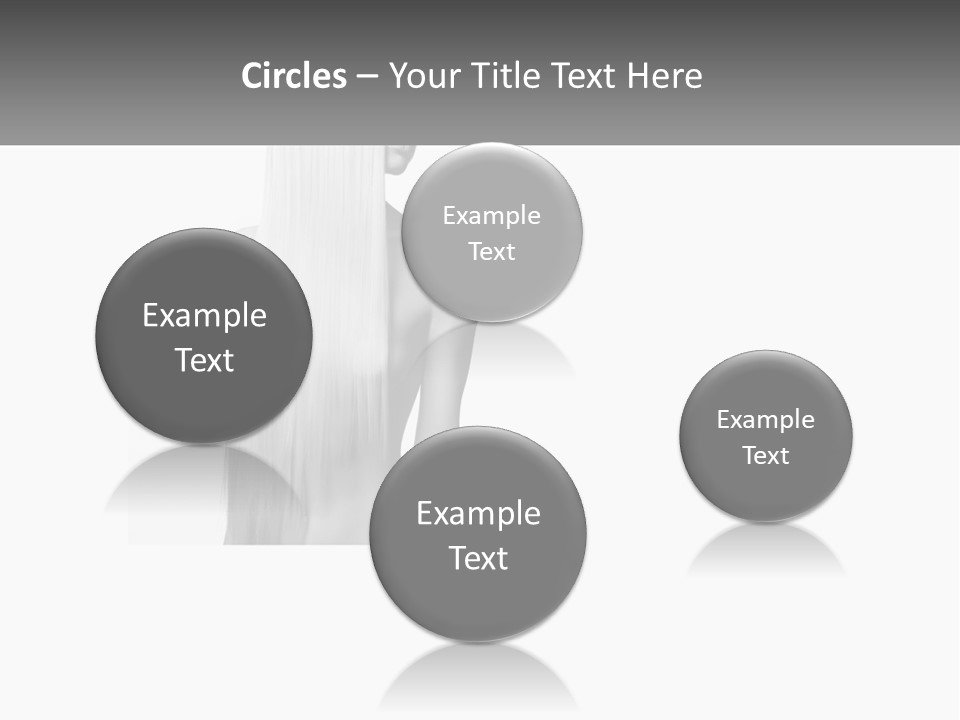 A Woman With Long Hair Is Shown In Black And White PowerPoint Template