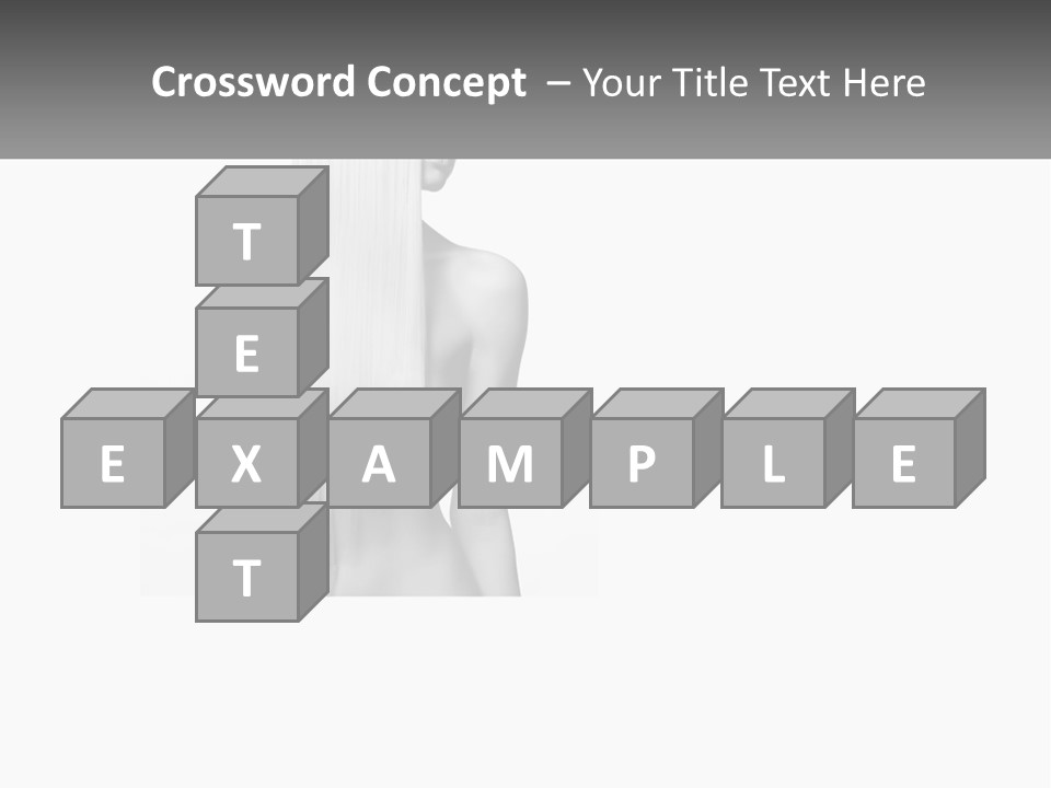 A Woman With Long Hair Is Shown In Black And White PowerPoint Template