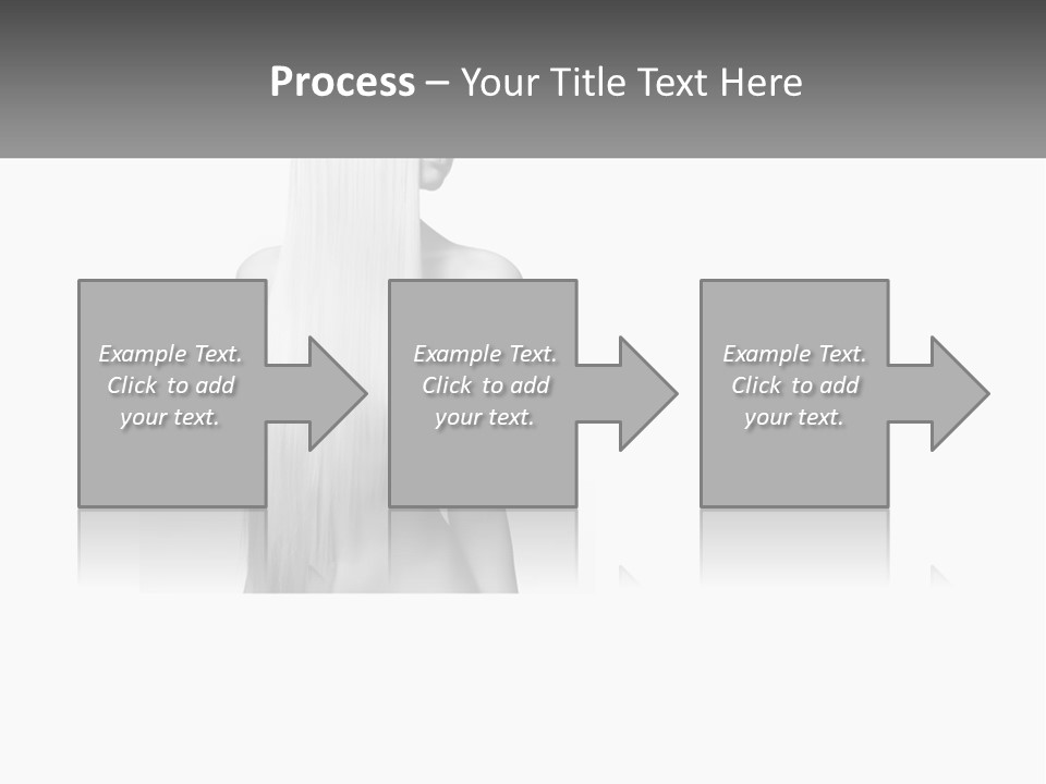 A Woman With Long Hair Is Shown In Black And White PowerPoint Template