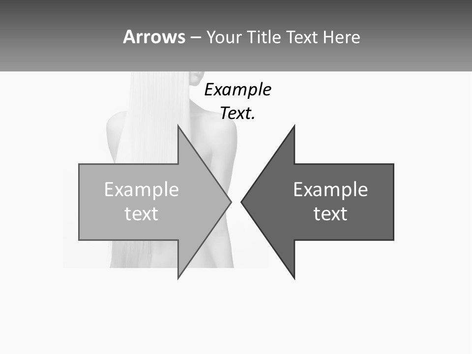 A Woman With Long Hair Is Shown In Black And White PowerPoint Template