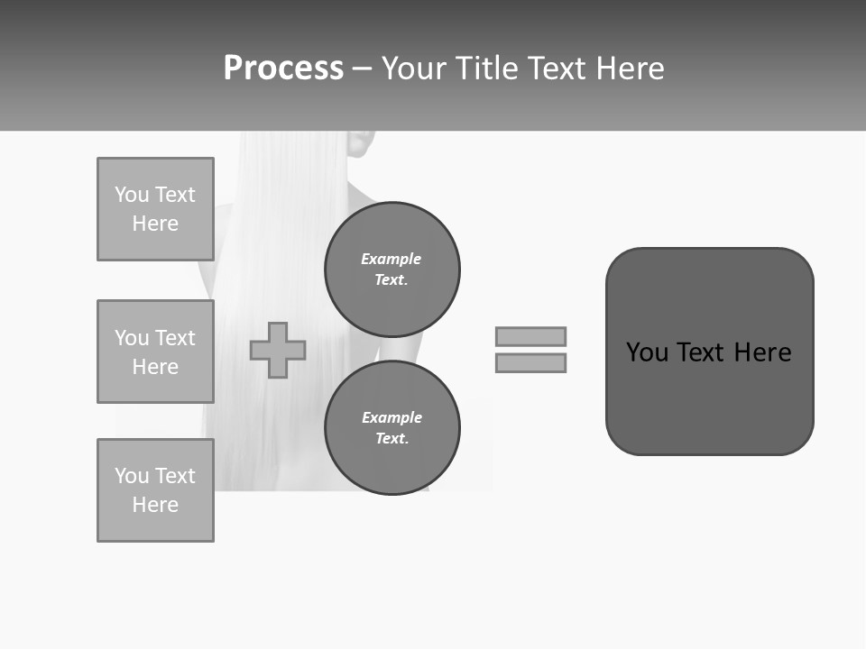 A Woman With Long Hair Is Shown In Black And White PowerPoint Template