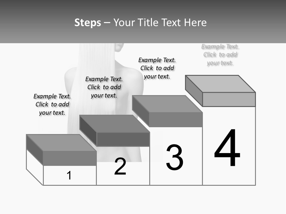 A Woman With Long Hair Is Shown In Black And White PowerPoint Template