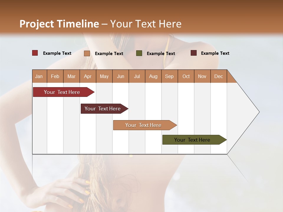 A Woman In A Yellow Bikini And Hat On The Beach PowerPoint Template