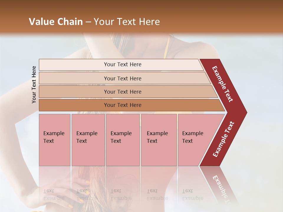 A Woman In A Yellow Bikini And Hat On The Beach PowerPoint Template