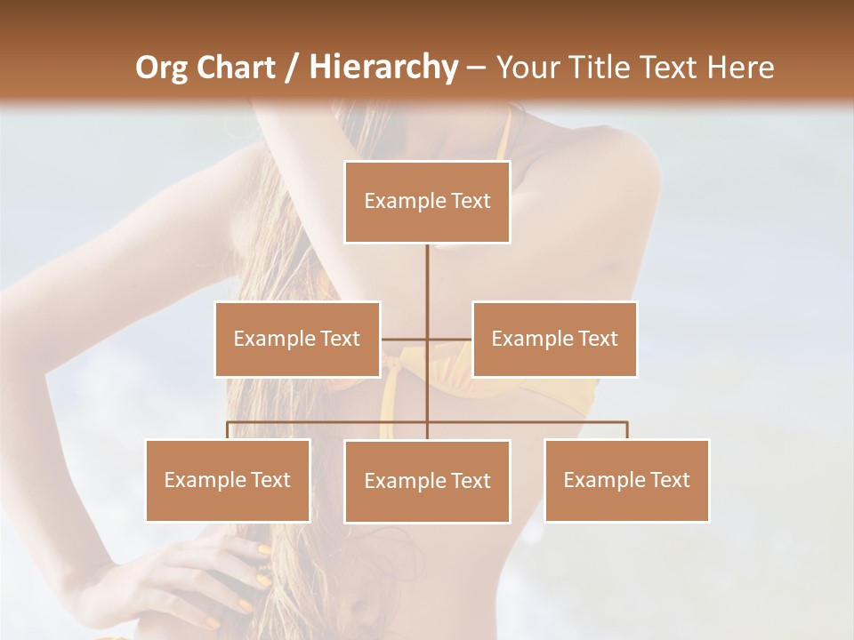 A Woman In A Yellow Bikini And Hat On The Beach PowerPoint Template