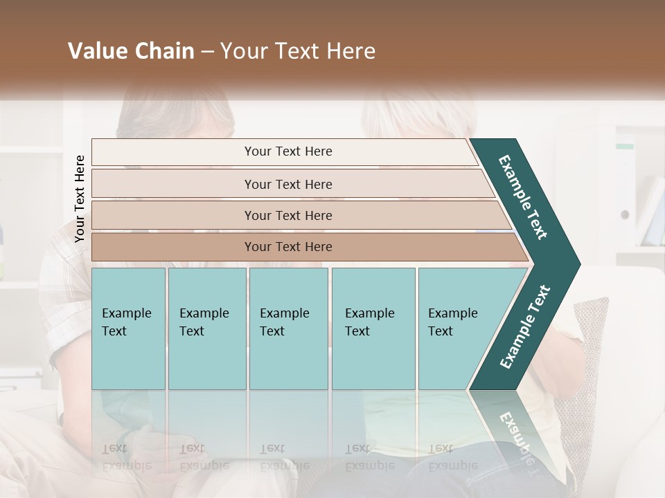 A Man And Woman Sitting On A Couch Holding A Credit Card PowerPoint Template