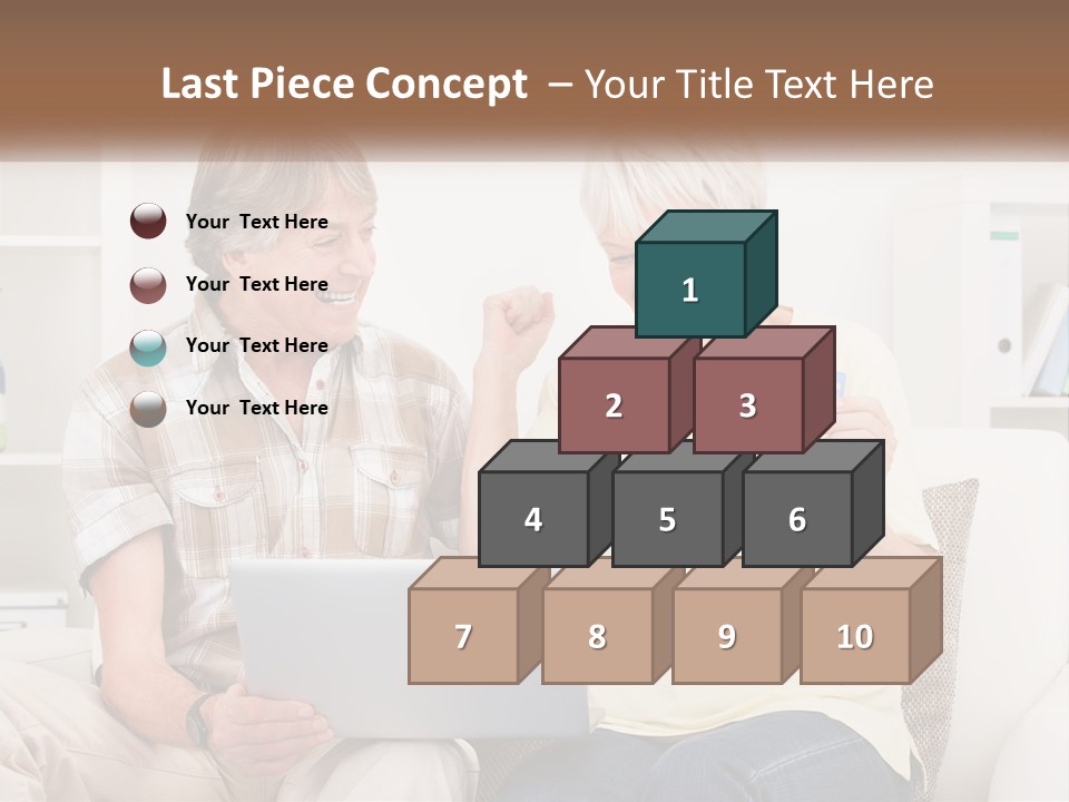 A Man And Woman Sitting On A Couch Holding A Credit Card PowerPoint Template