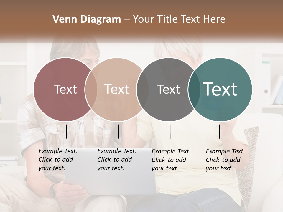 A Man And Woman Sitting On A Couch Holding A Credit Card PowerPoint Template