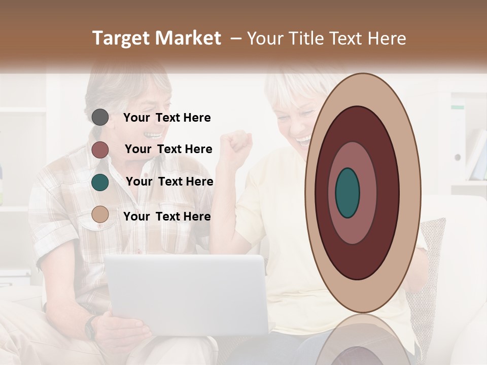 A Man And Woman Sitting On A Couch Holding A Credit Card PowerPoint Template