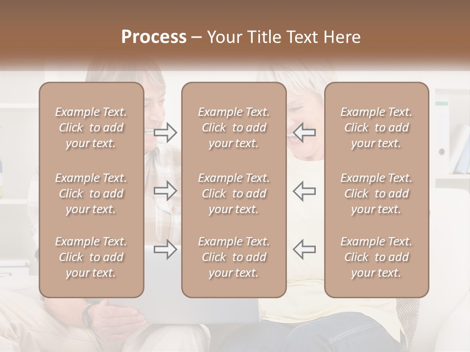 A Man And Woman Sitting On A Couch Holding A Credit Card PowerPoint Template