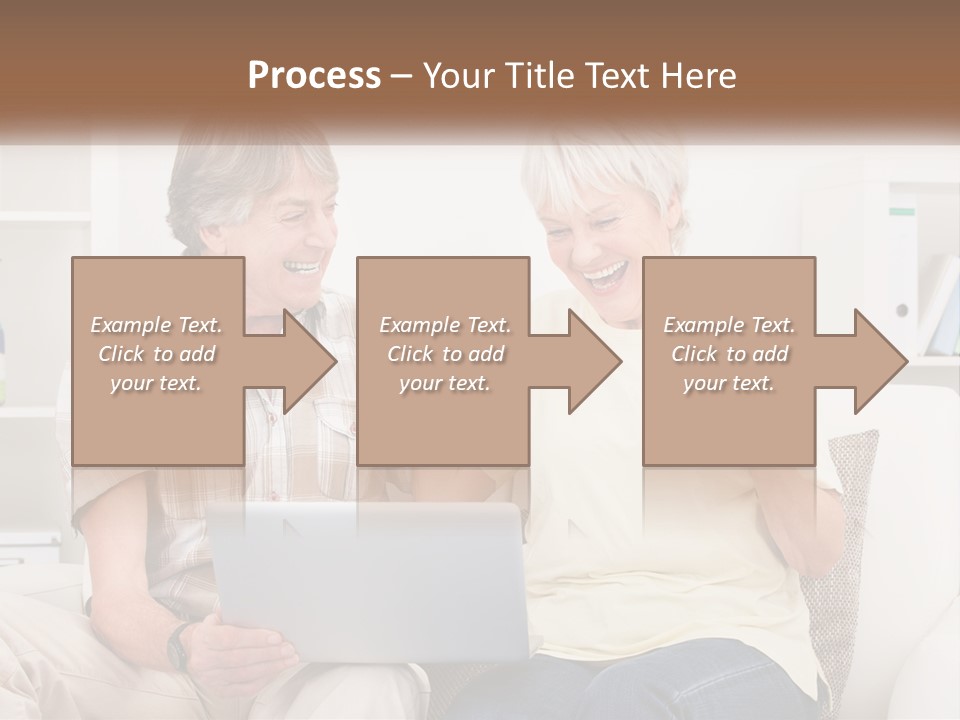 A Man And Woman Sitting On A Couch Holding A Credit Card PowerPoint Template