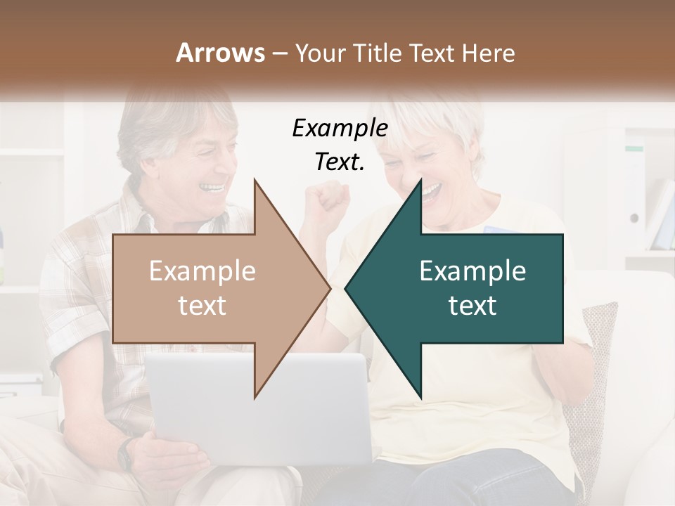 A Man And Woman Sitting On A Couch Holding A Credit Card PowerPoint Template