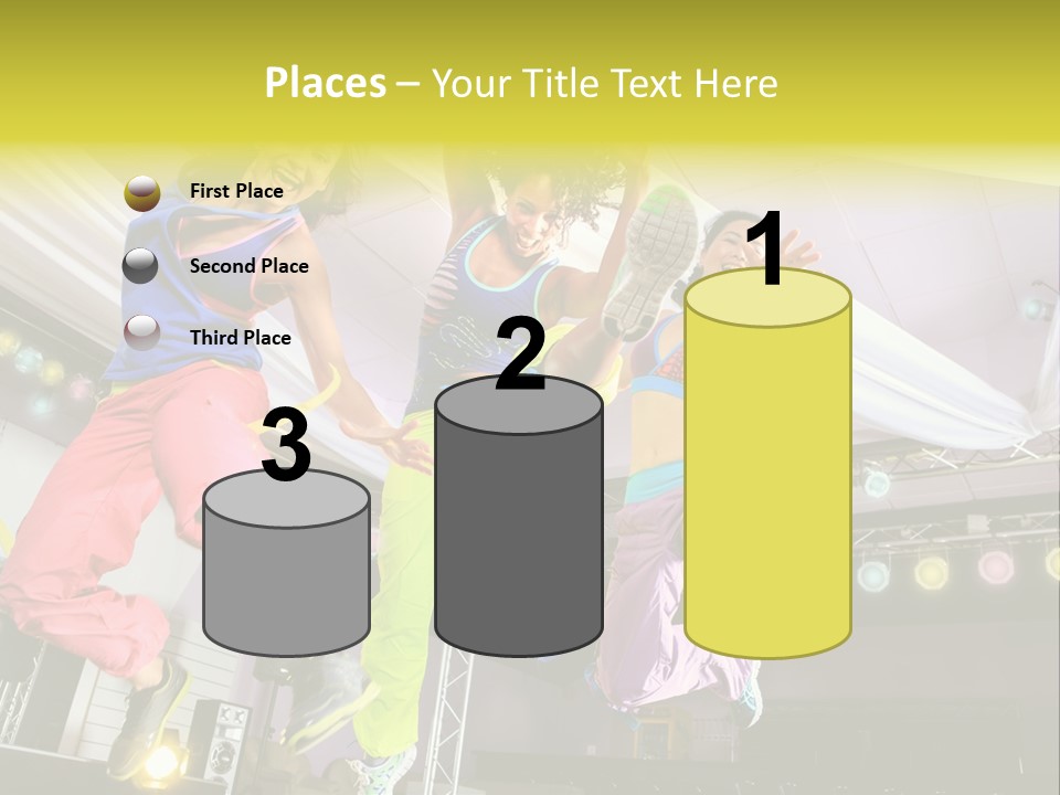 A Group Of Young Women Jumping Up In The Air PowerPoint Template