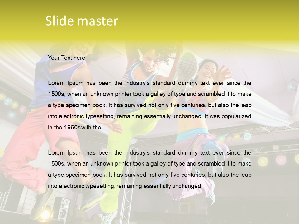 A Group Of Young Women Jumping Up In The Air PowerPoint Template