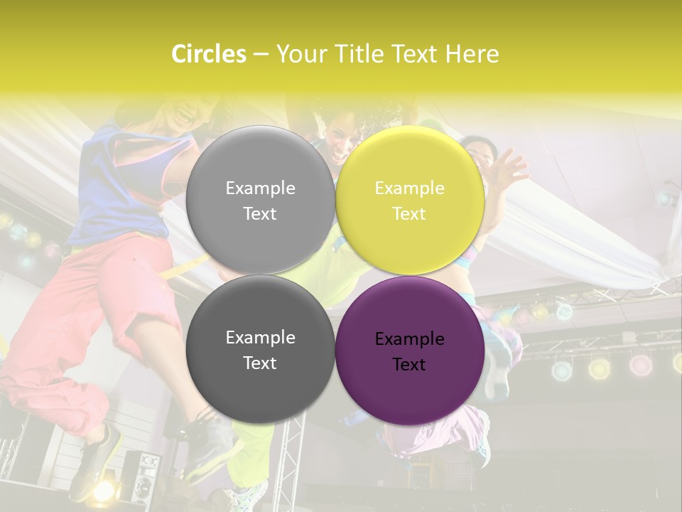 A Group Of Young Women Jumping Up In The Air PowerPoint Template