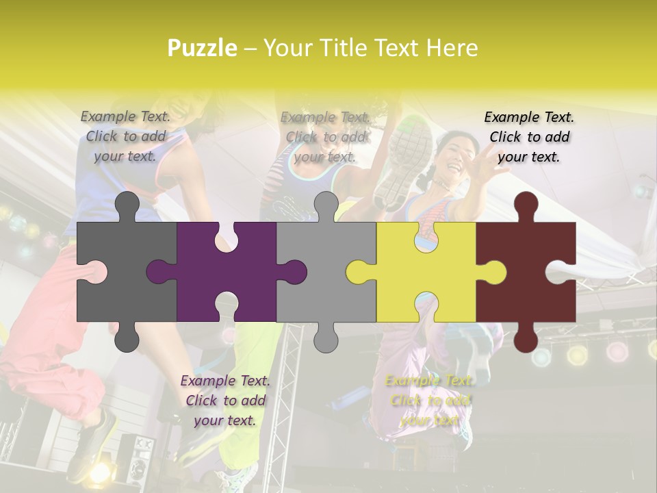 A Group Of Young Women Jumping Up In The Air PowerPoint Template