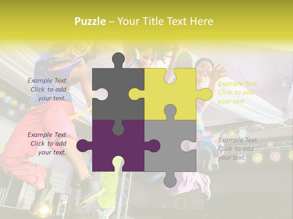 A Group Of Young Women Jumping Up In The Air PowerPoint Template