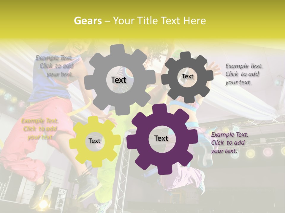 A Group Of Young Women Jumping Up In The Air PowerPoint Template