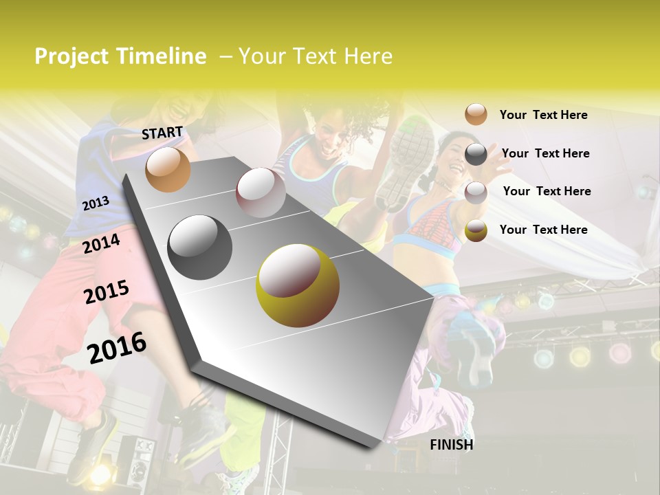 A Group Of Young Women Jumping Up In The Air PowerPoint Template