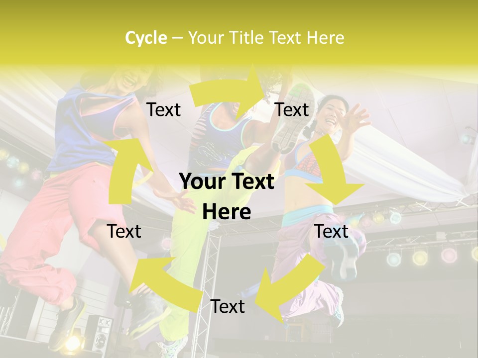 A Group Of Young Women Jumping Up In The Air PowerPoint Template