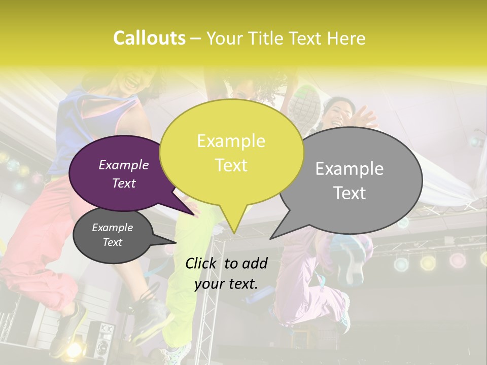 A Group Of Young Women Jumping Up In The Air PowerPoint Template