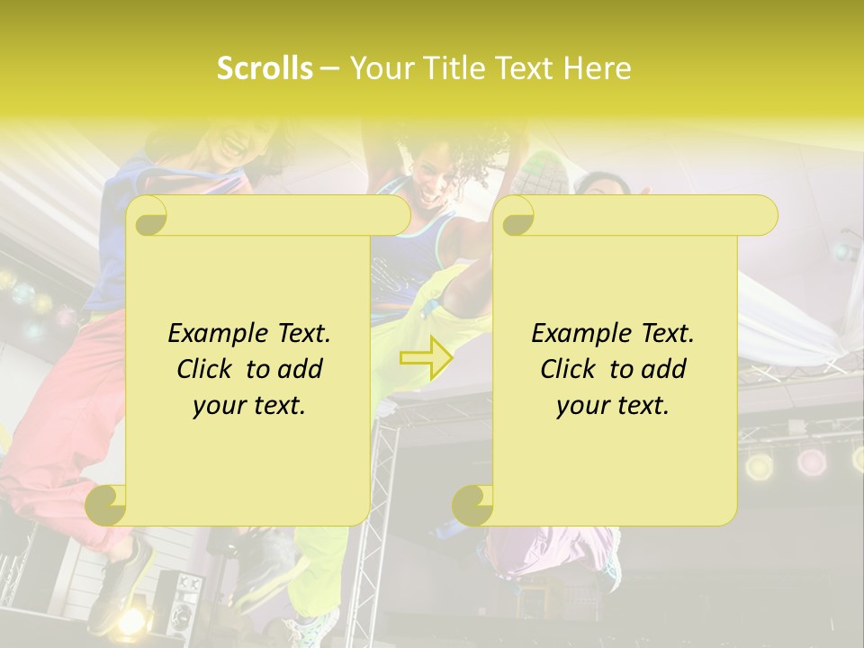 A Group Of Young Women Jumping Up In The Air PowerPoint Template