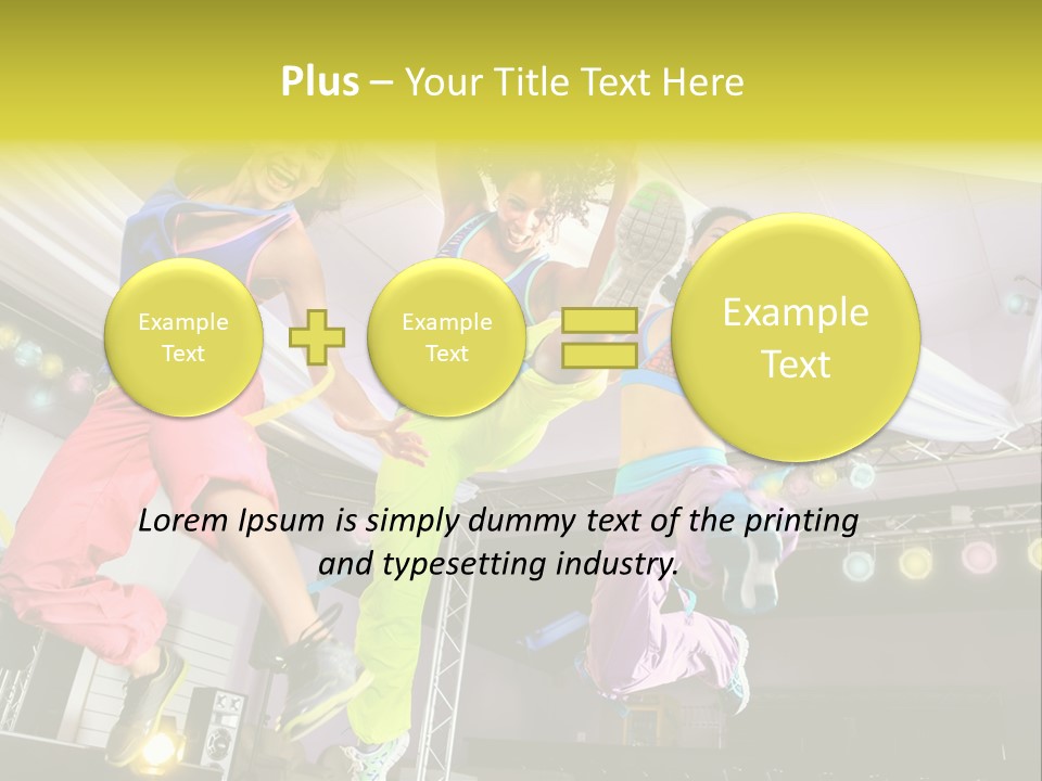 A Group Of Young Women Jumping Up In The Air PowerPoint Template