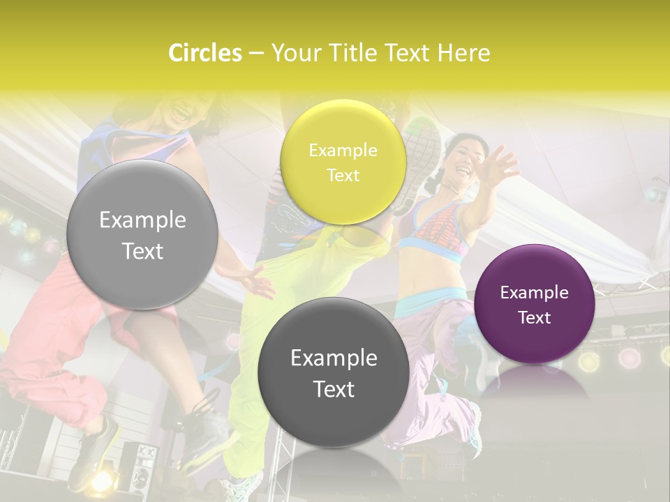 A Group Of Young Women Jumping Up In The Air PowerPoint Template