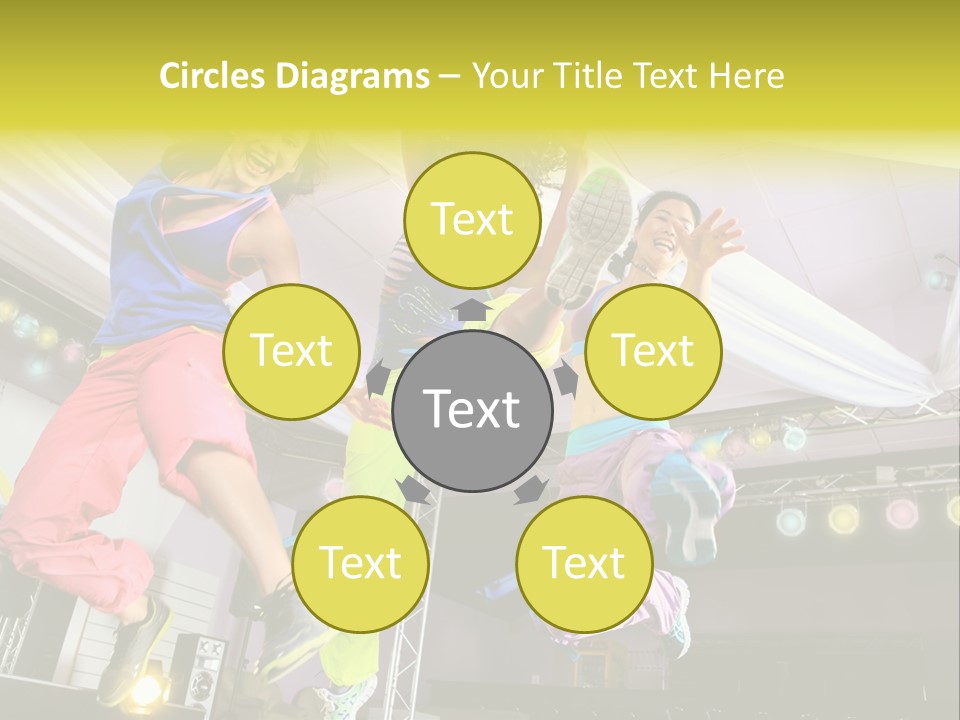 A Group Of Young Women Jumping Up In The Air PowerPoint Template