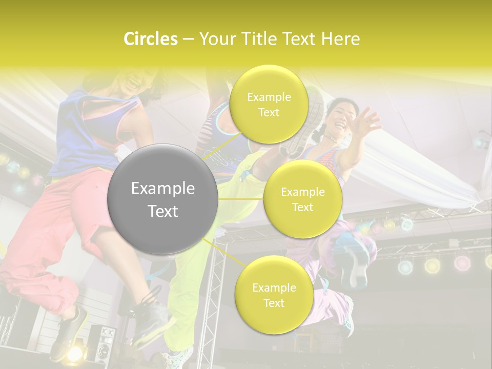 A Group Of Young Women Jumping Up In The Air PowerPoint Template