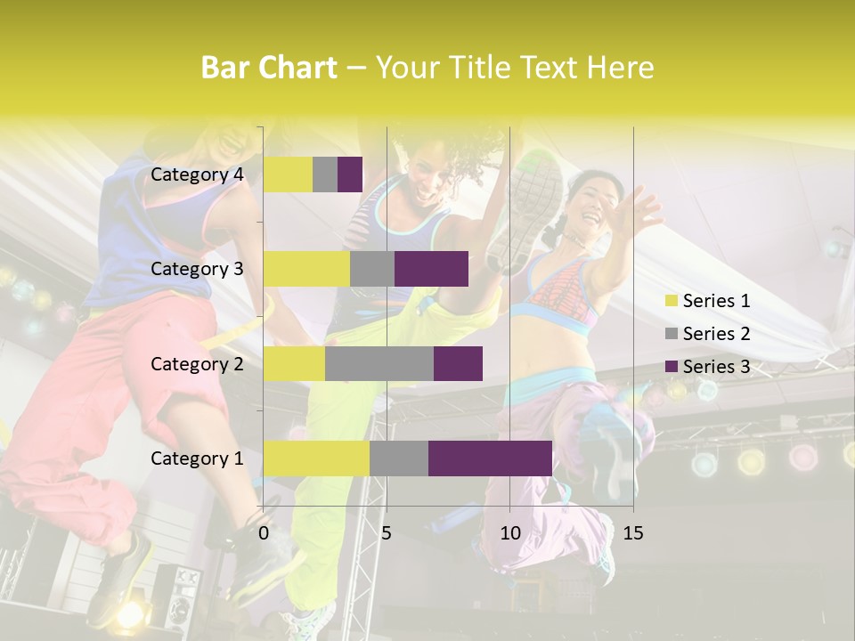 A Group Of Young Women Jumping Up In The Air PowerPoint Template