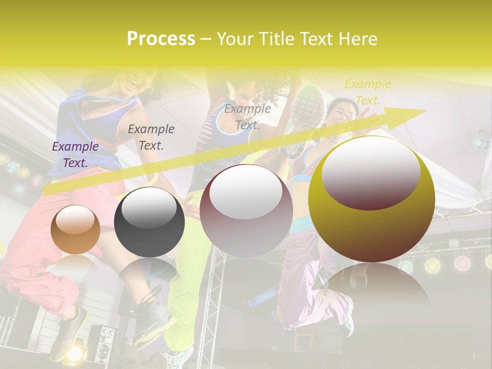 A Group Of Young Women Jumping Up In The Air PowerPoint Template