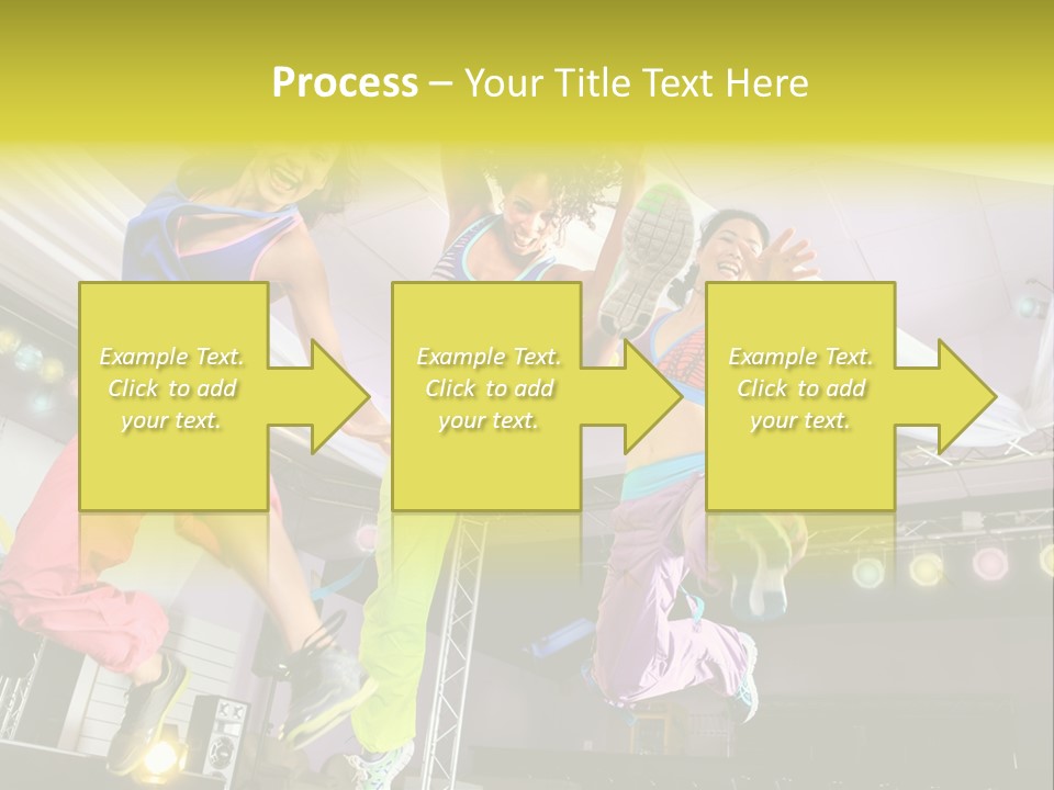 A Group Of Young Women Jumping Up In The Air PowerPoint Template