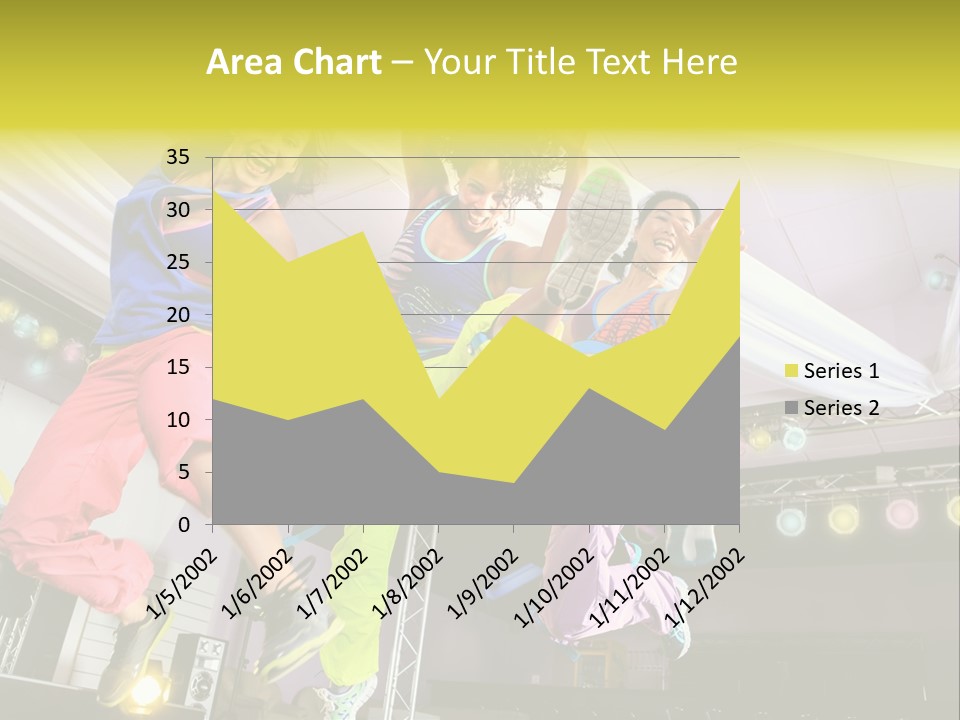 A Group Of Young Women Jumping Up In The Air PowerPoint Template
