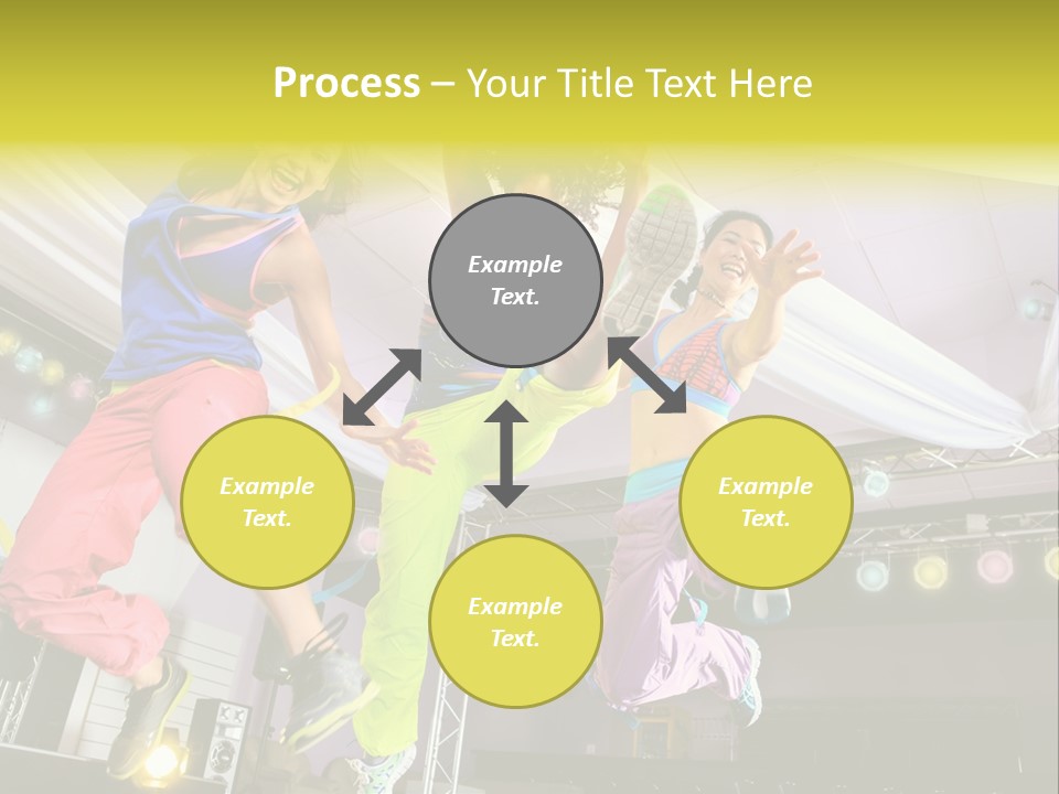 A Group Of Young Women Jumping Up In The Air PowerPoint Template