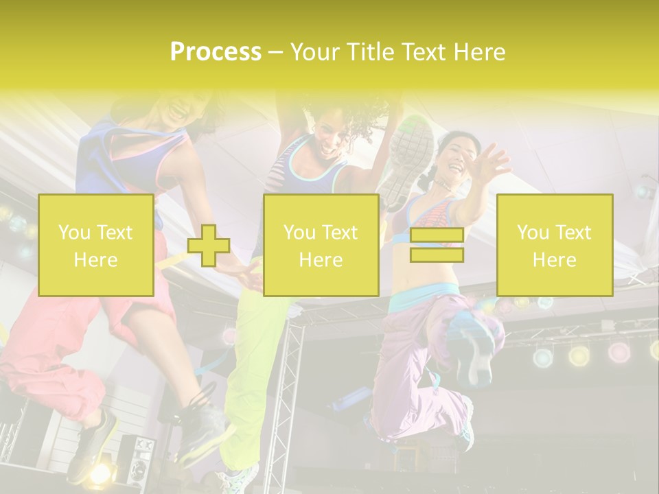 A Group Of Young Women Jumping Up In The Air PowerPoint Template