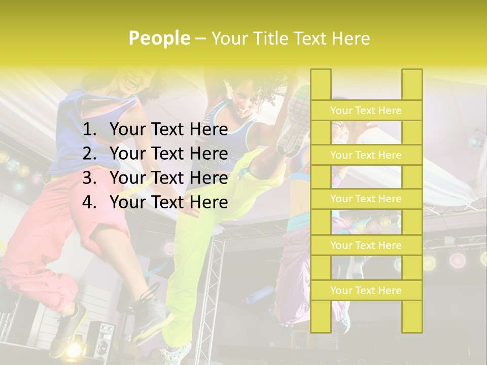 A Group Of Young Women Jumping Up In The Air PowerPoint Template