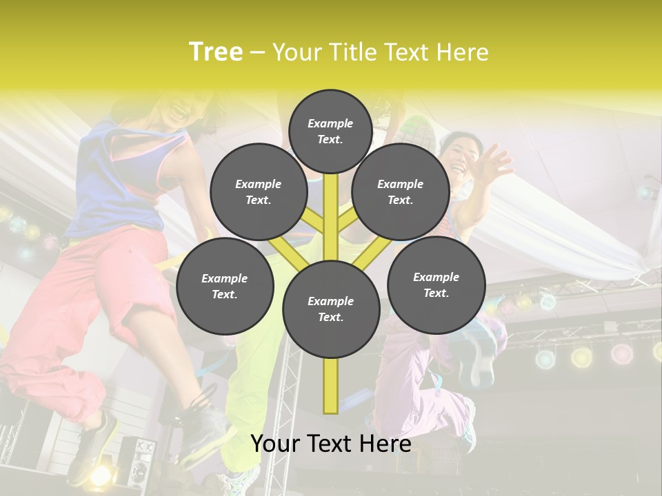 A Group Of Young Women Jumping Up In The Air PowerPoint Template