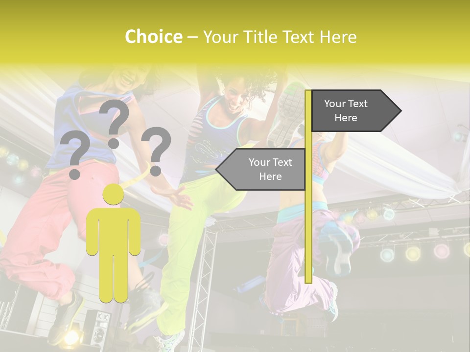 A Group Of Young Women Jumping Up In The Air PowerPoint Template