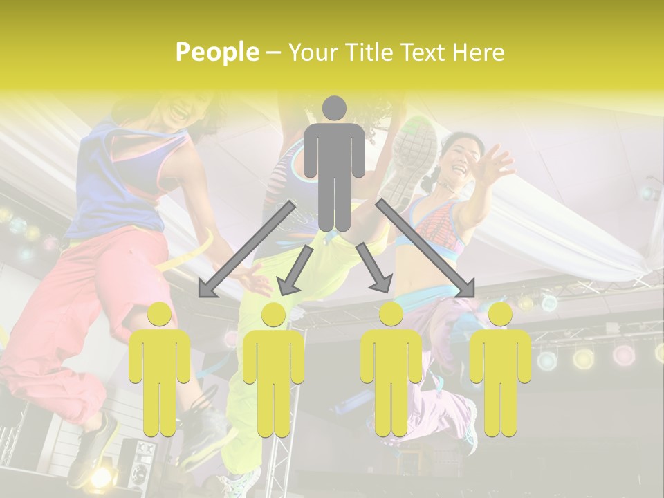 A Group Of Young Women Jumping Up In The Air PowerPoint Template