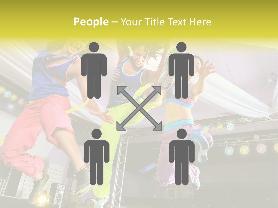 A Group Of Young Women Jumping Up In The Air PowerPoint Template