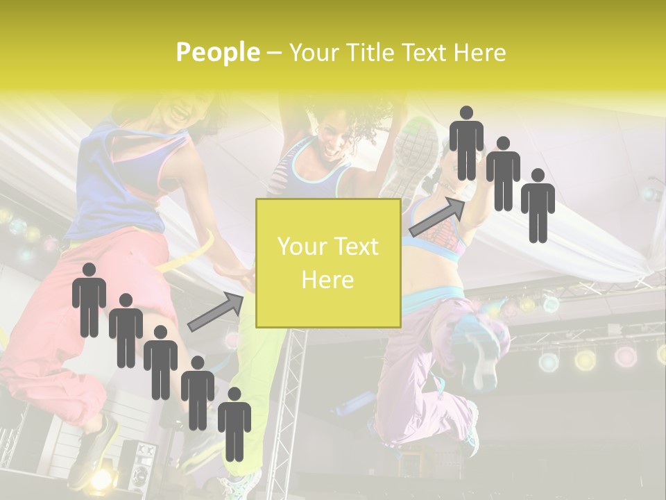 A Group Of Young Women Jumping Up In The Air PowerPoint Template