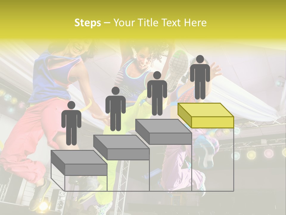 A Group Of Young Women Jumping Up In The Air PowerPoint Template