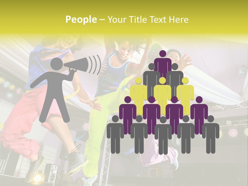 A Group Of Young Women Jumping Up In The Air PowerPoint Template