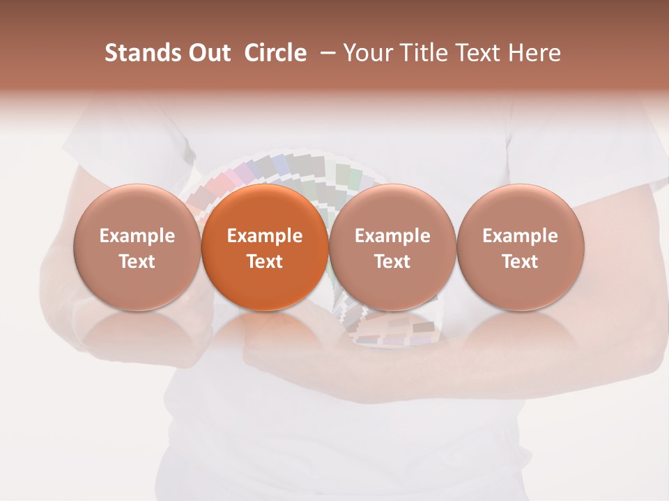 A Man Holding A Fan Of Color Samples In His Hands PowerPoint Template