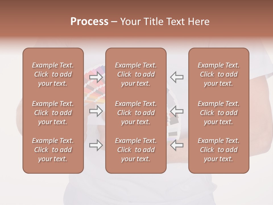 A Man Holding A Fan Of Color Samples In His Hands PowerPoint Template